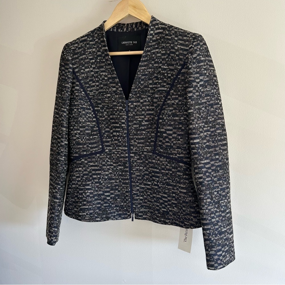 Lafayette 148 Tweed Pattern Jacket - image 8